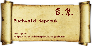 Buchvald Nepomuk névjegykártya